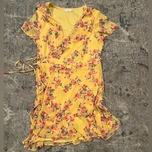 Yellow floral dress